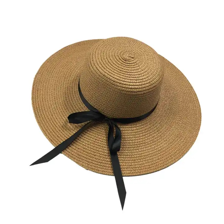 Straw Hat Wide Brim Floppy Beach Sun Hat for Beach Vacation-product