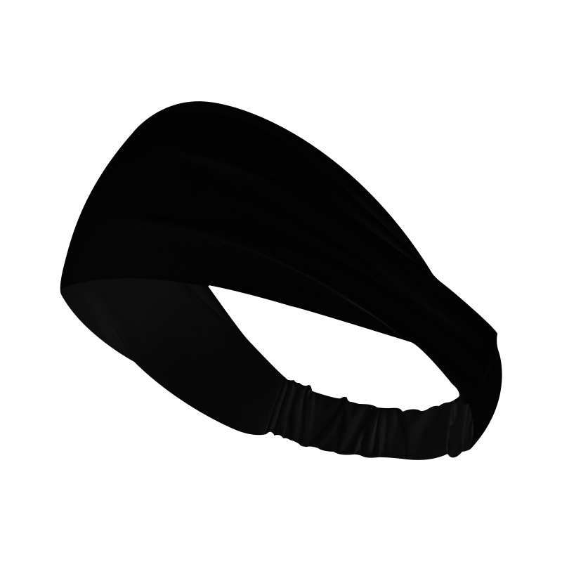 Summer High Elasticity Running Fitness Sweat Absorption Breathable Hair Hair with Ice Silk Yoga Pure Color Sports Headband-product