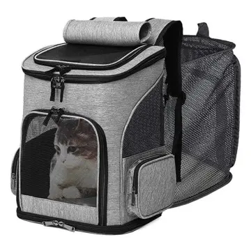 Cat Carrier Backpacks Cat Backpack with Breathable Mesh, Pet Carrier Backpack for Cats Small Dogs Puppies Dog Carrier Backpack Great for Travel Hiking Camping Outdoor