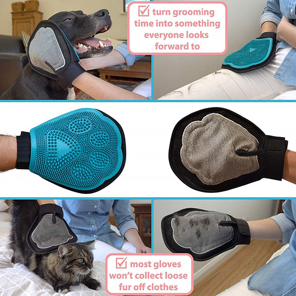 3-in-1 Dog Grooming Glove Pet Hair Remover Mitt, Pet Grooming Kit, cat and Dog Washing Glove-product