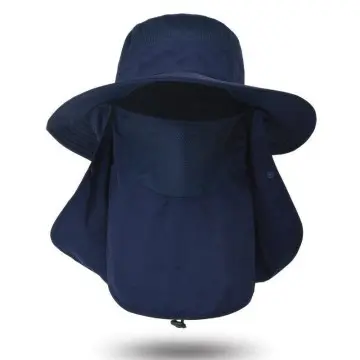 Outdoor Wide Brim Fishing Hat Face Neck Flap